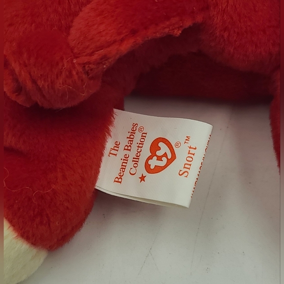 Rare/Retired Ty Beanie Baby Snort Bull 1995 with, 4th/3rd, 4/4 generation Tags - Picture 5 of 6